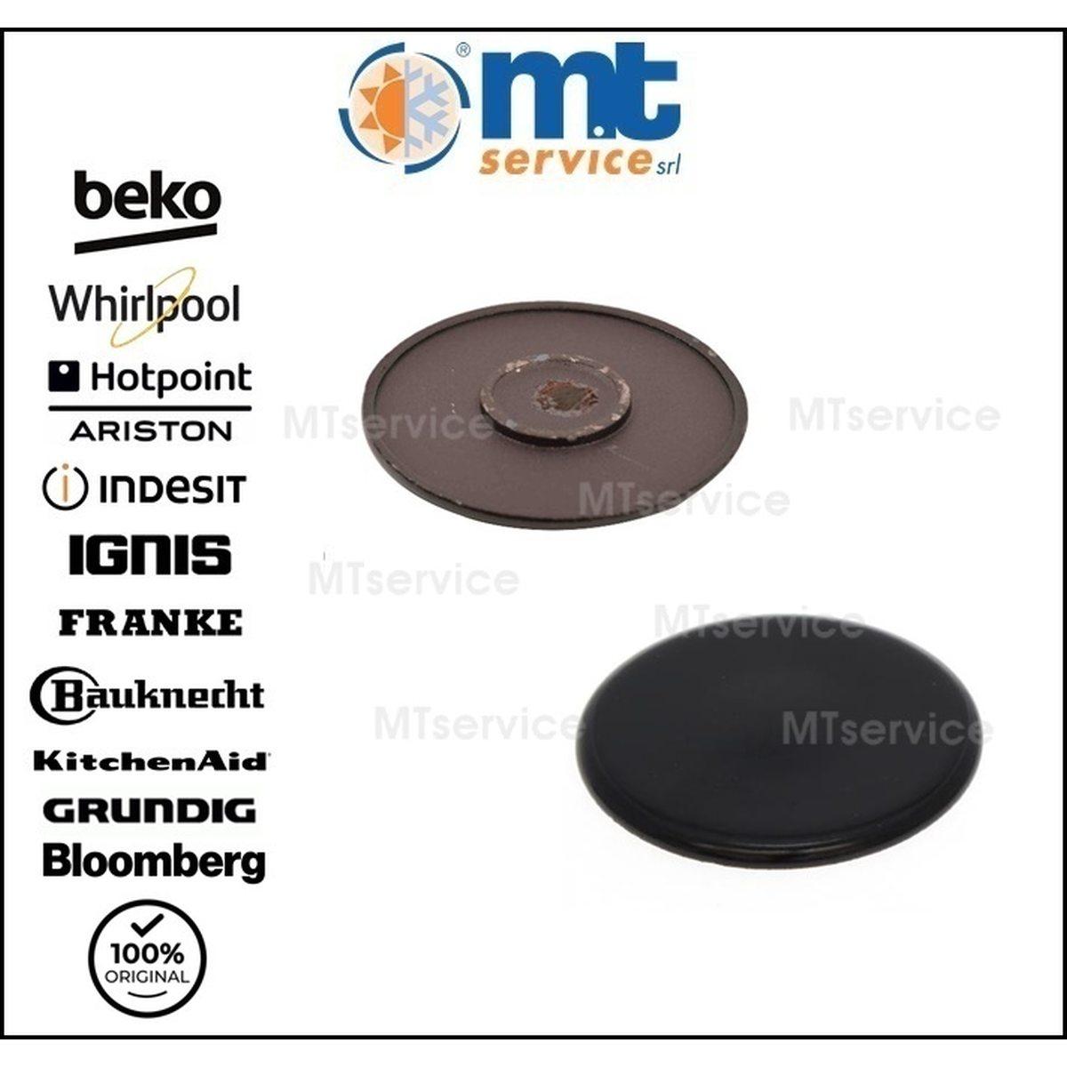 Cappellotto bruciatore piccolo ausiliario nero lucido originale ariston sabaf 2,2cm interno 5,5cm esterno