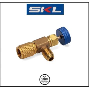Rubinetto 1/8'' npt femmina x 1/4'' maschio per bombola r600 e r290 solo bombole skl
