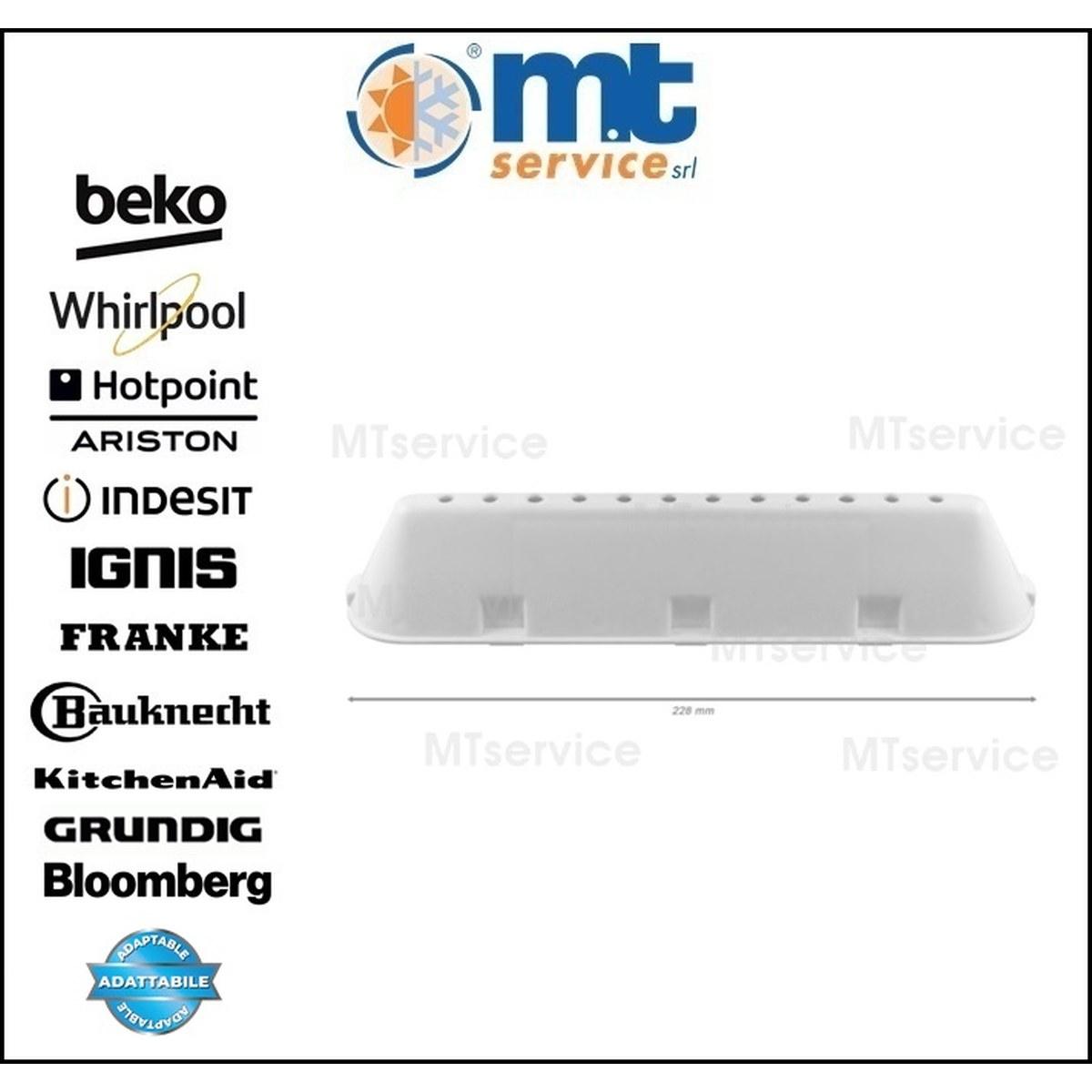 TRASCINATORE CESTO L.228mm COMPATIBILE C00064789, C00268109 C00516000 C00533119 C00799111 481010910929 482000023096 488000533119 488000799111