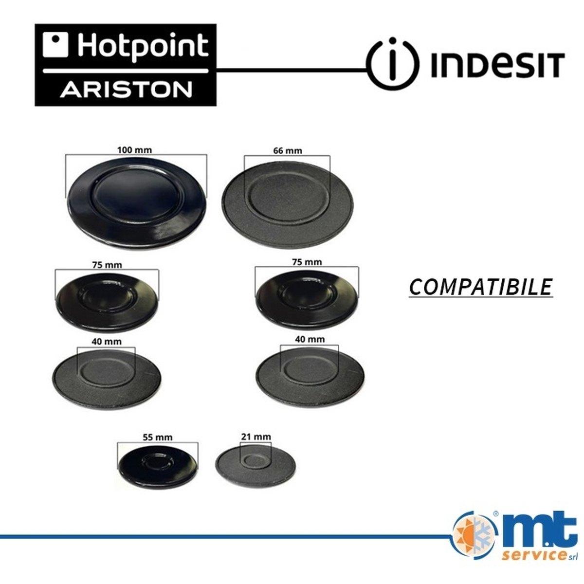 Kit piattelli ariston 2serie 4 fuochi compatibile c00052931 c00052932 c00052933