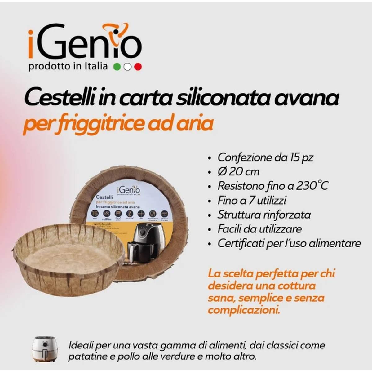 Cestello carta per friggitrice aria 15pz - universale