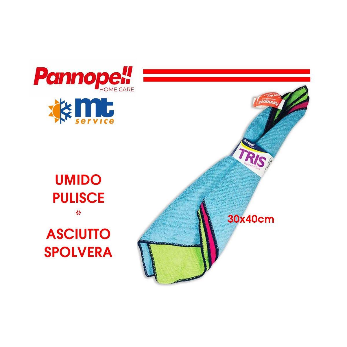 Tris panni microfibra multisuperfici / umido pulisce / asciutto spolvera