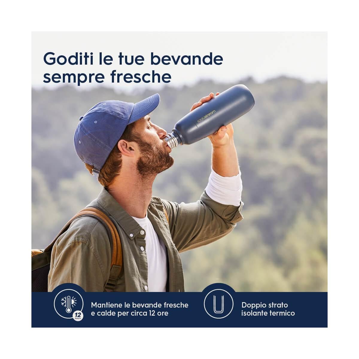 BORRACCIA TERMICA FIZZ&GO BLU STORM 900ml - FINO A 12 ORE