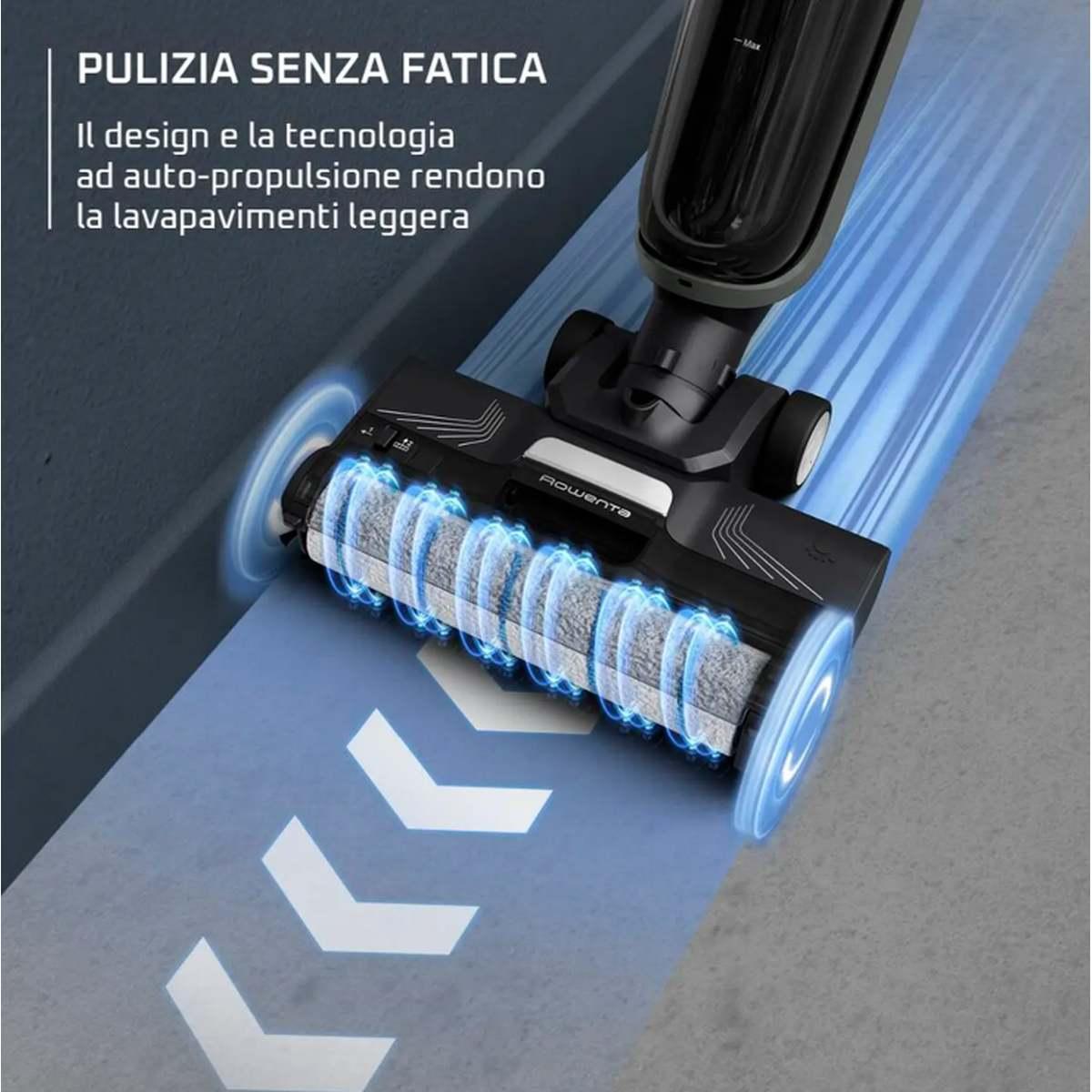 Scopa / lavapavimenti senza fili wet and dry rowenta gz5035 x-clean 4