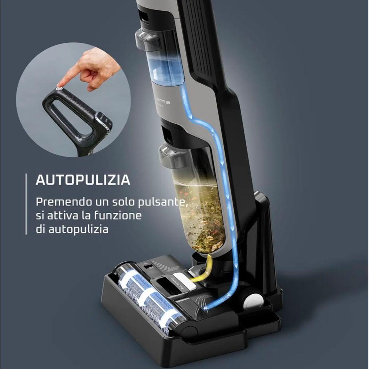 Scopa / lavapavimenti senza fili wet and dry rowenta gz5035 x-clean 4