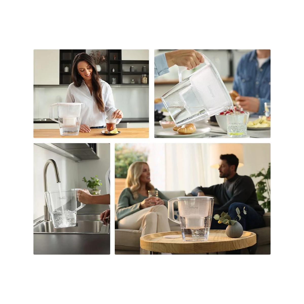 Cartuccia filtrante caraffa tripack sodapop compatibile con brita maxtra