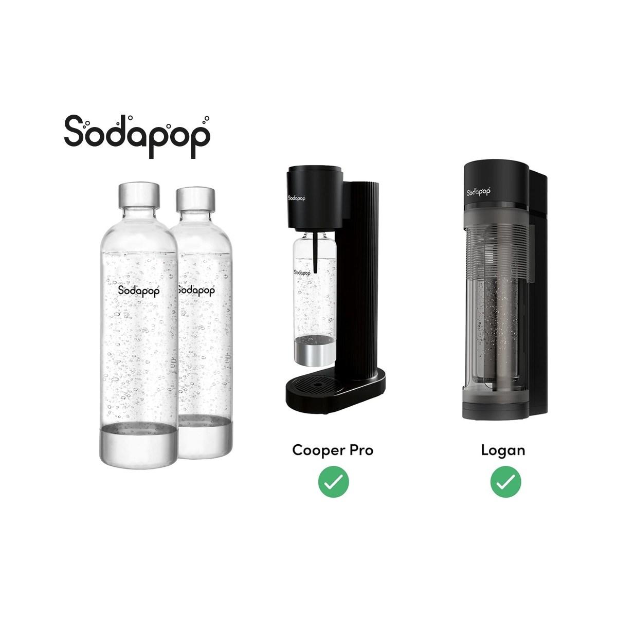 Set di 2 bottiglie in PET per gasatori Sodapop Logan & Cooper Pro