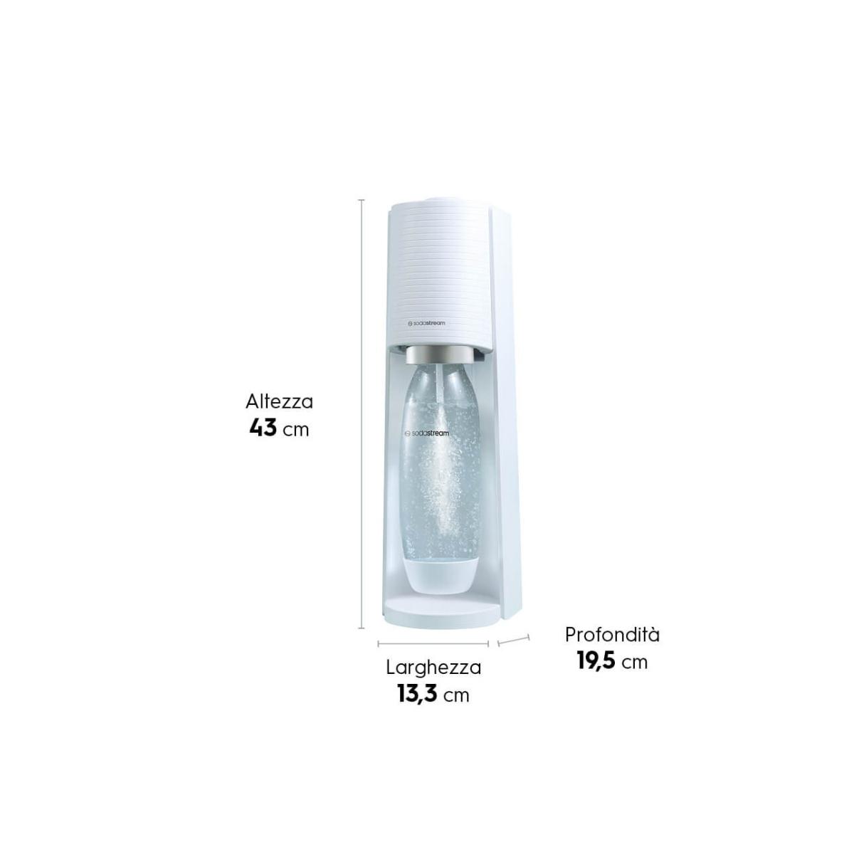 GASATORE TERRA WHITE SODASTREAM conf con 2 bottiglie + 1 piccola