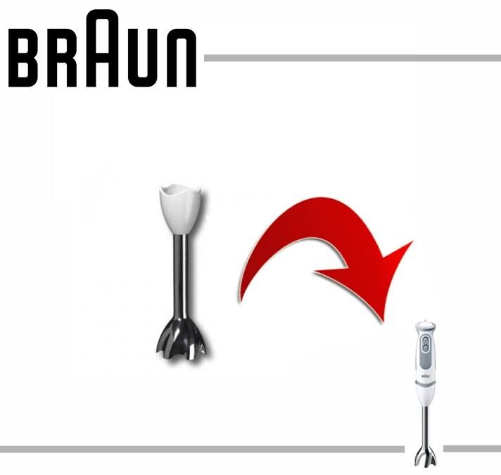 Piede inox originale per minipimer braun 4191