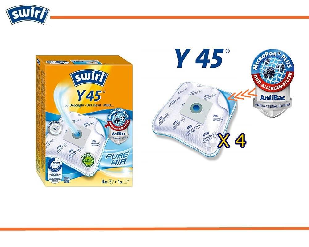 Sacchetti aspirapolvere microfibra (sa3m) y45 - 4pz + 1 filtro