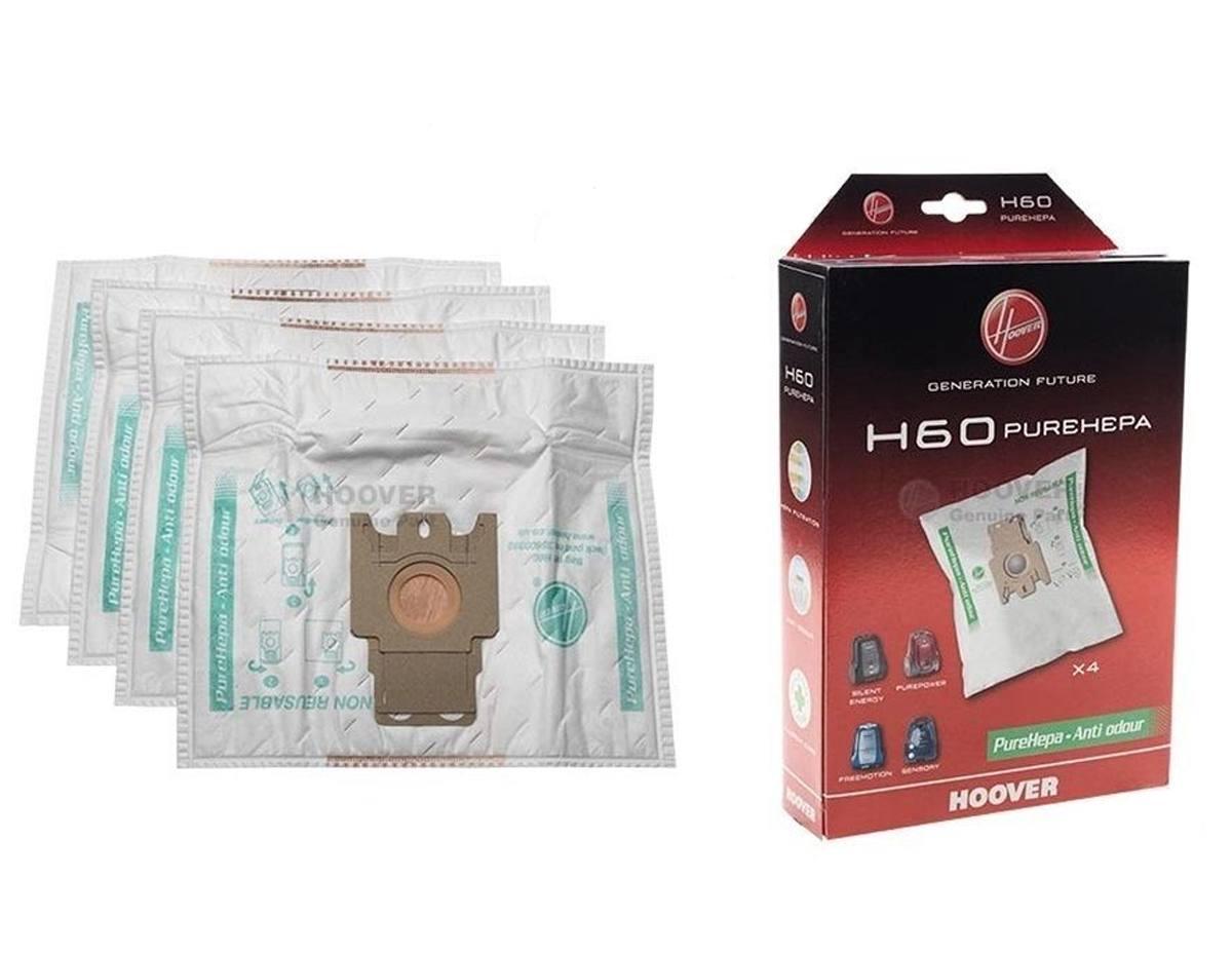 SACCHETTI ASPIRAPOLVERE HOOVER ORIGINALI H60 PUREHEPA BAG 4 Pz