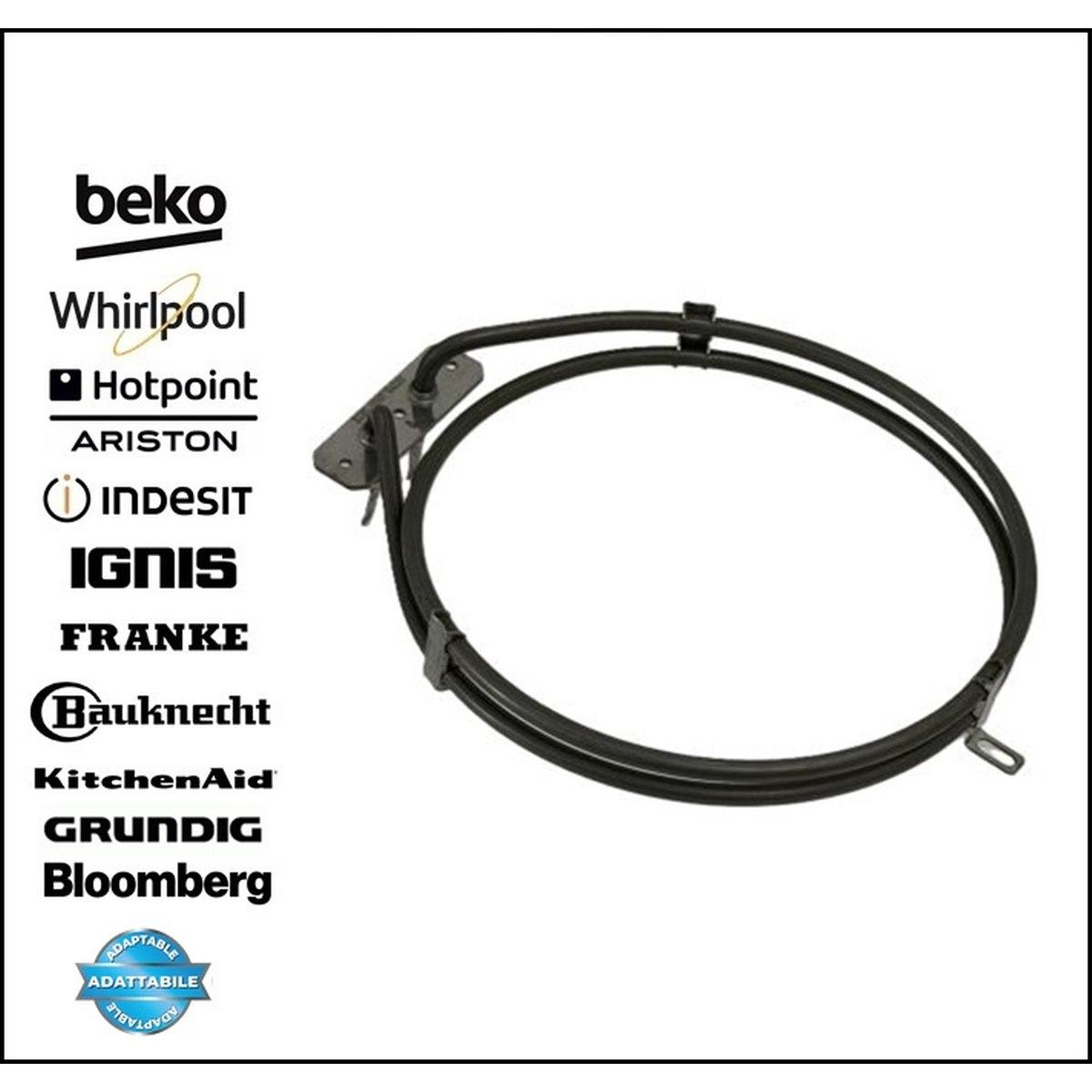 Resistenza forno 2000w 230v compatibile franke 133.0550.807 481925928823 481225998405 806890118 806890217 806890397 806890591