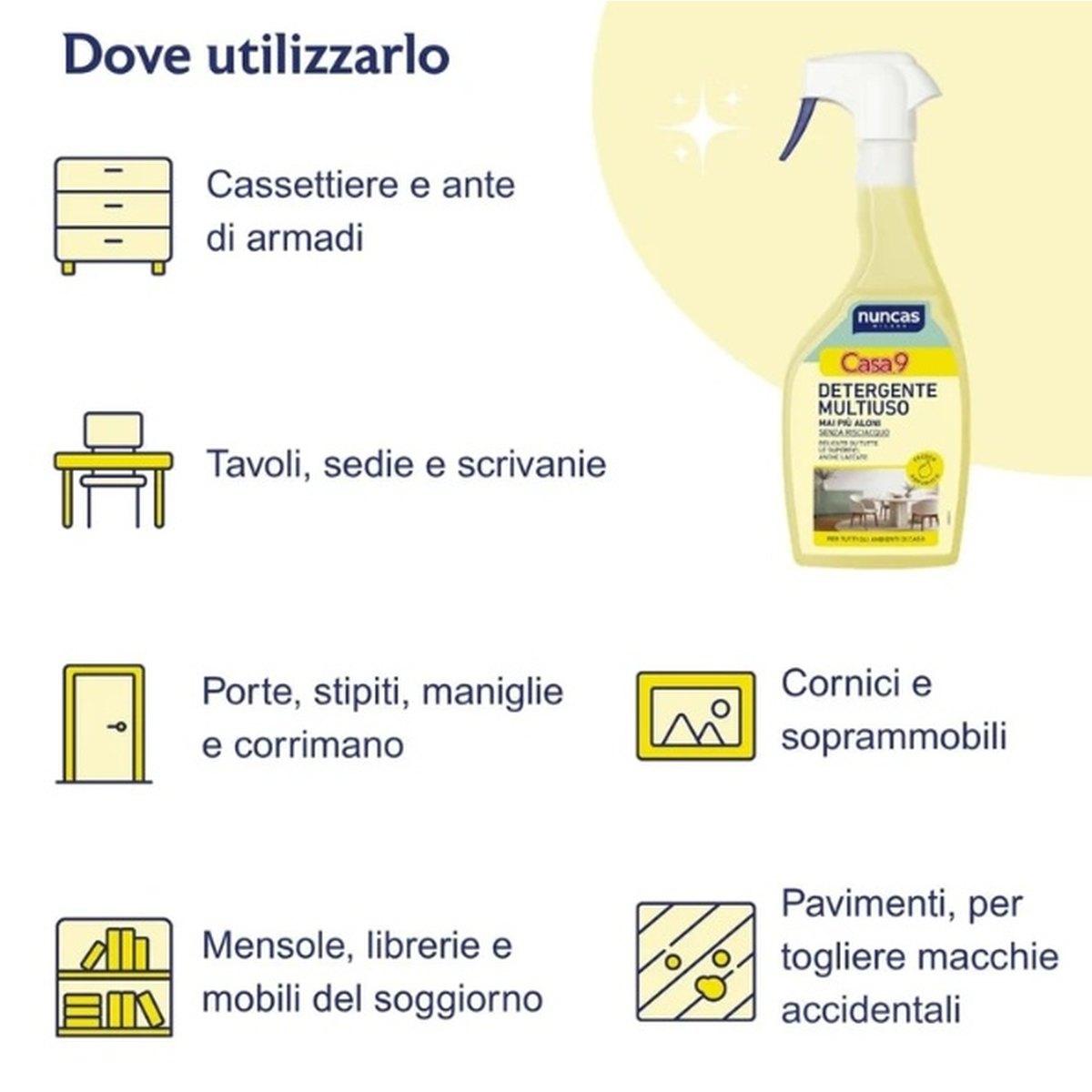 Casa9 Detergente Multiuso Fresco Agrumato - 750ml
