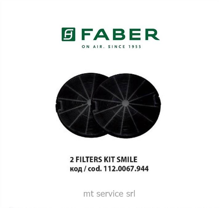 Kit 2 filtri cappa circolari carboattivi Ø150 h16 faber