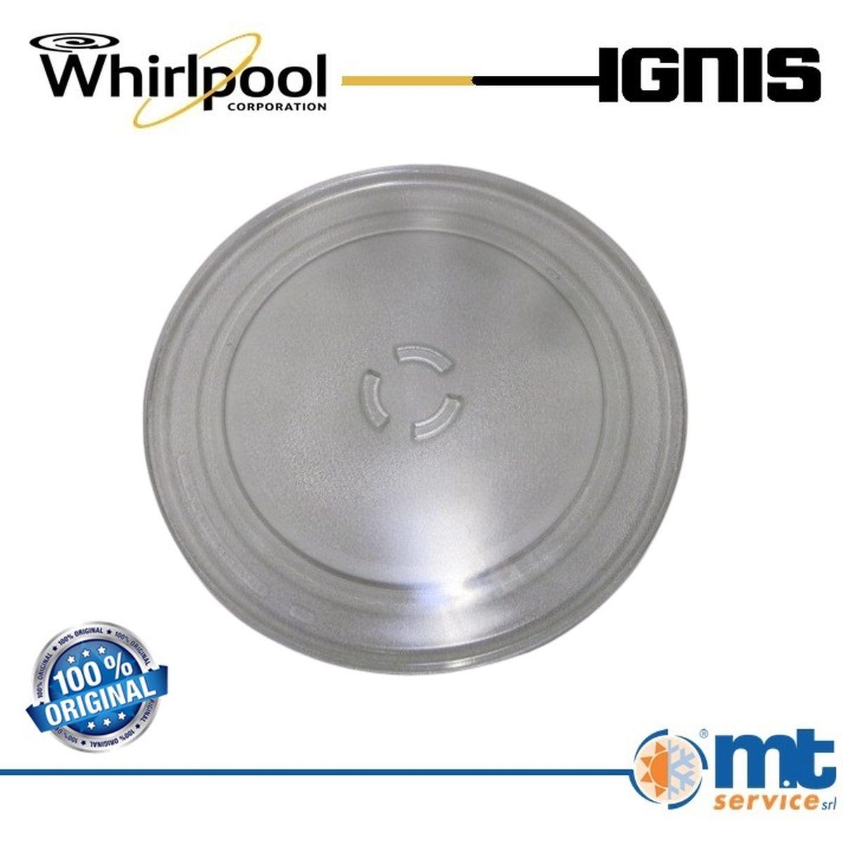 Piatto vetro microonde originale whirlpool Ø 36cm (c00858572)