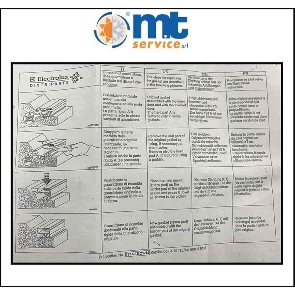 GUARNIZIONE MAGNETICA CONGELATORE 623,5X516,5mm EX 2348756301 (MODIFICA)
