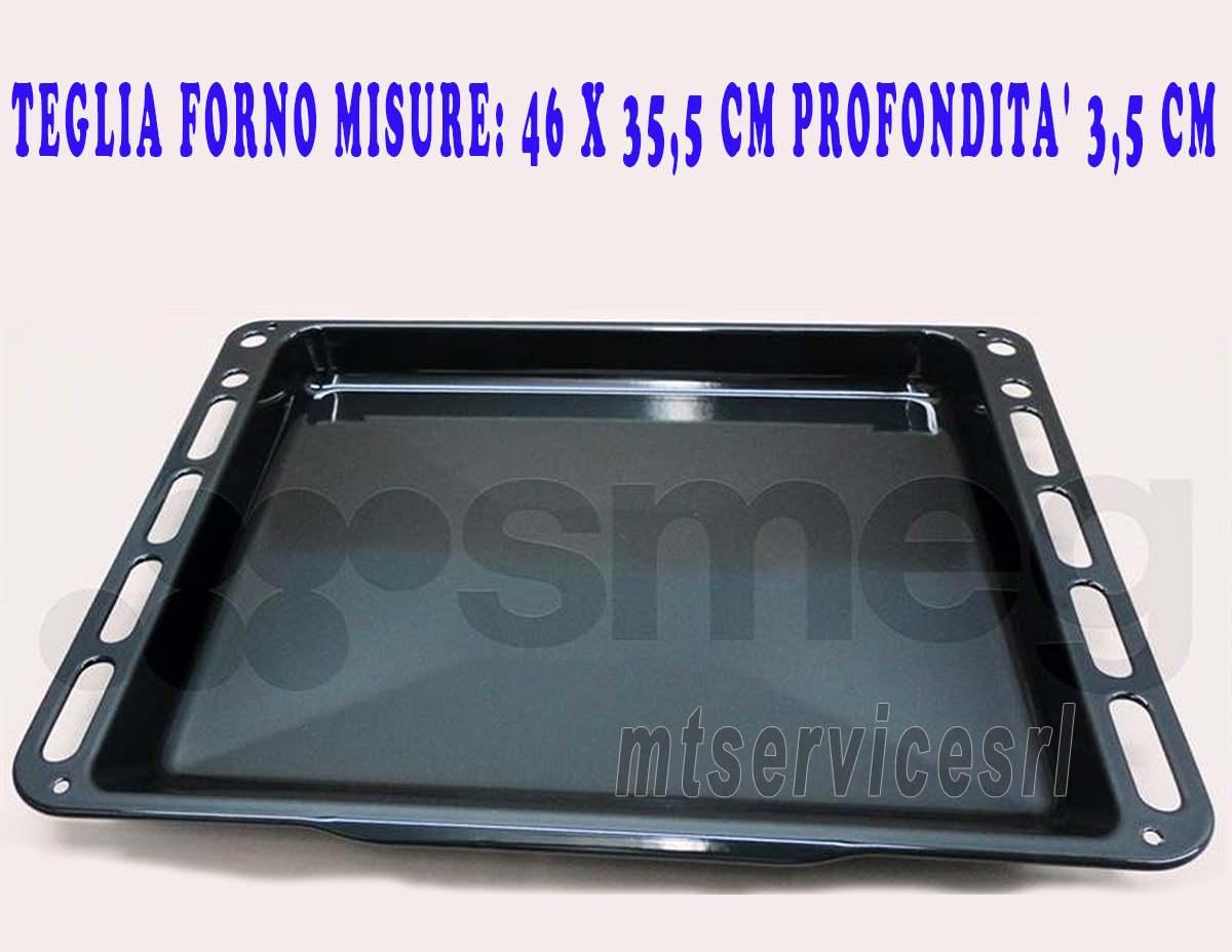 TEGLIA LECCARDA BACINELLA SMALTATA FORNO SMEG 46 x 35,5 PROFOND 3,5CM 480370545