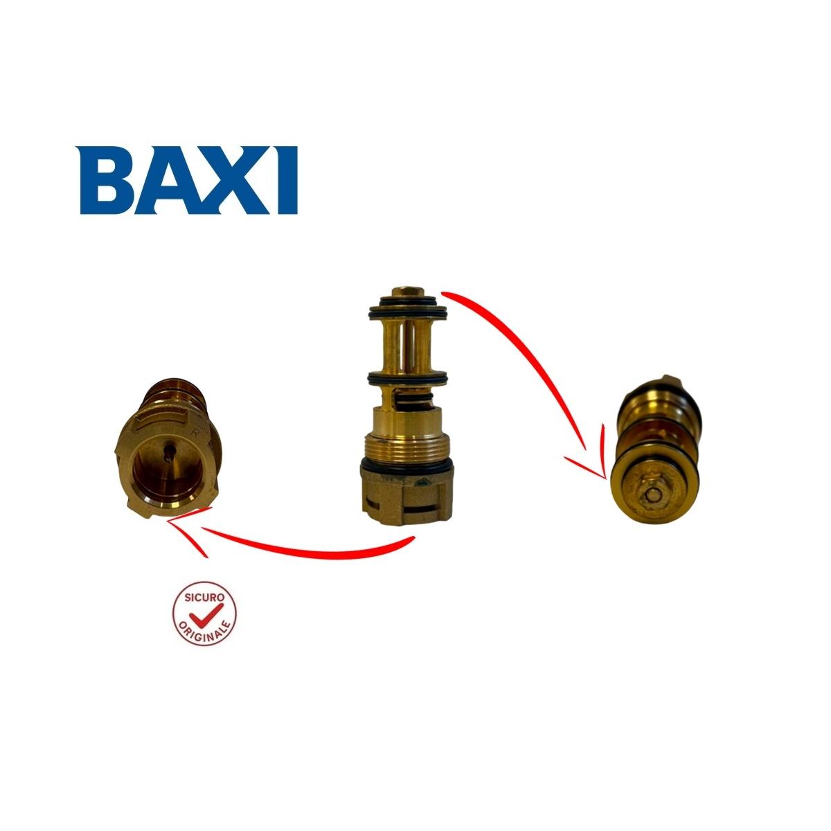 Cartuccia valvola 3 vie originale baxi caldaia duo tech 711356900