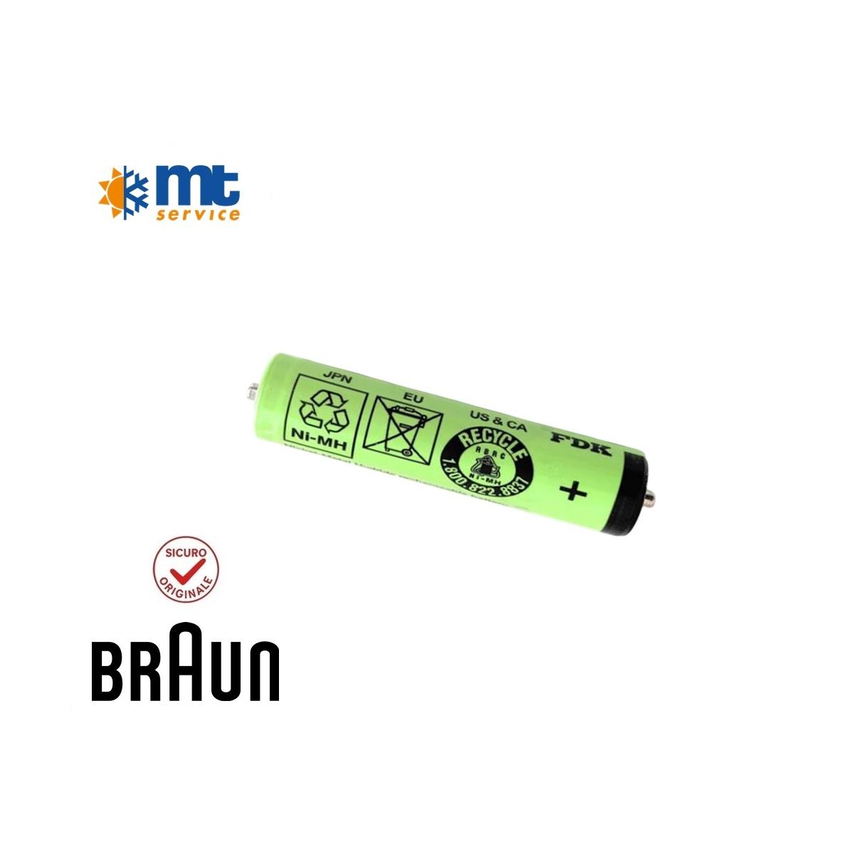 Batteria aaa ricaricabile 1hr-4uc originale braun 1,2v - ni-mh