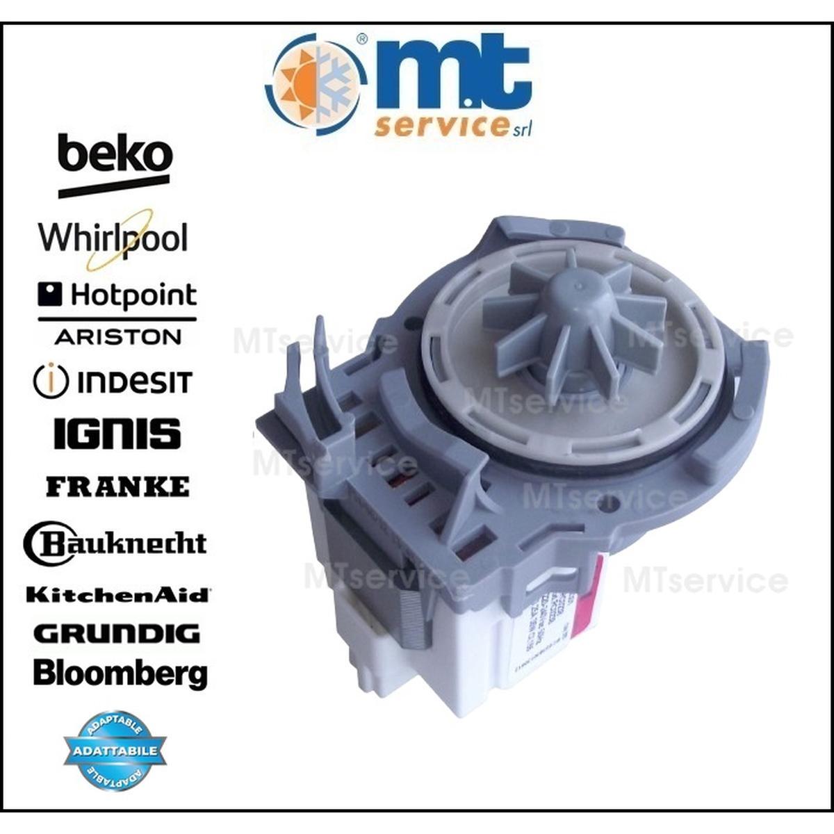 Pompa scarico lavastoviglie whirlpool compatibile 481236018558 481236018508 480140100575 481010751595 481010478045 480140102031
