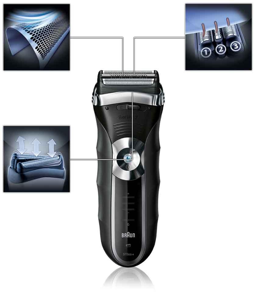 LAMINA +TESTINA per RASOIO BRAUN Series 3 300-350 NERA 32B