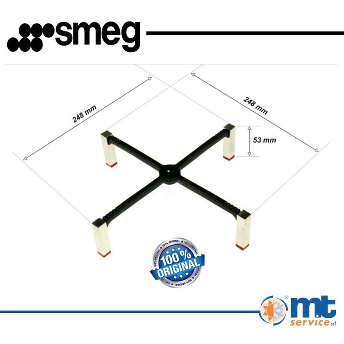 Griglia ghisa tripla corona smeg originale 694091519