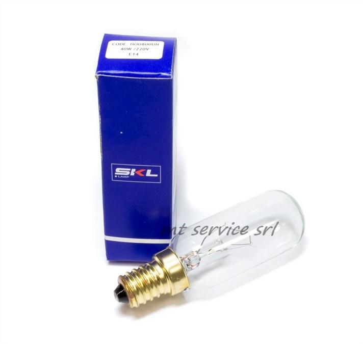 LAMPADA CAPPA  Attacco E14, 40W, 220V. 85x25mm