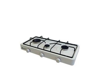 Fornello 3 fuochi valvolato gpl smaltato 575x275x125mm