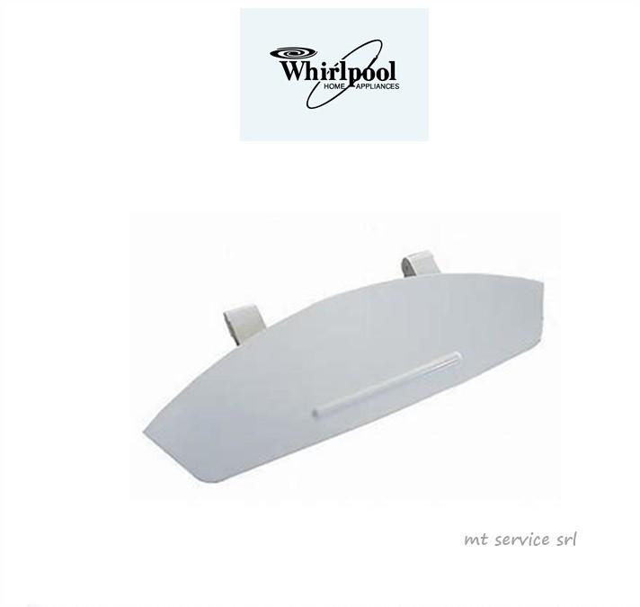 Maniglia oblo' originale whirlpool bianca montabile su oblo' nero 481010789792