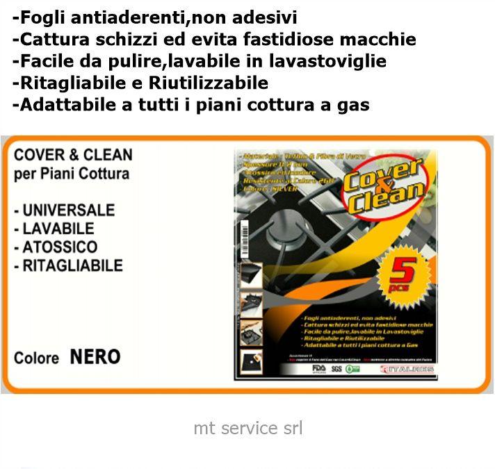 COVER&CLEAN PROTEGGI PIANO COTTURA colore NERO