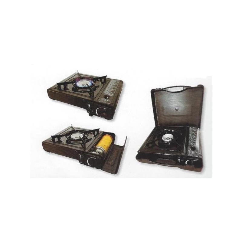 Fornello a gas portatile con sistema di sicurezza e valigetta