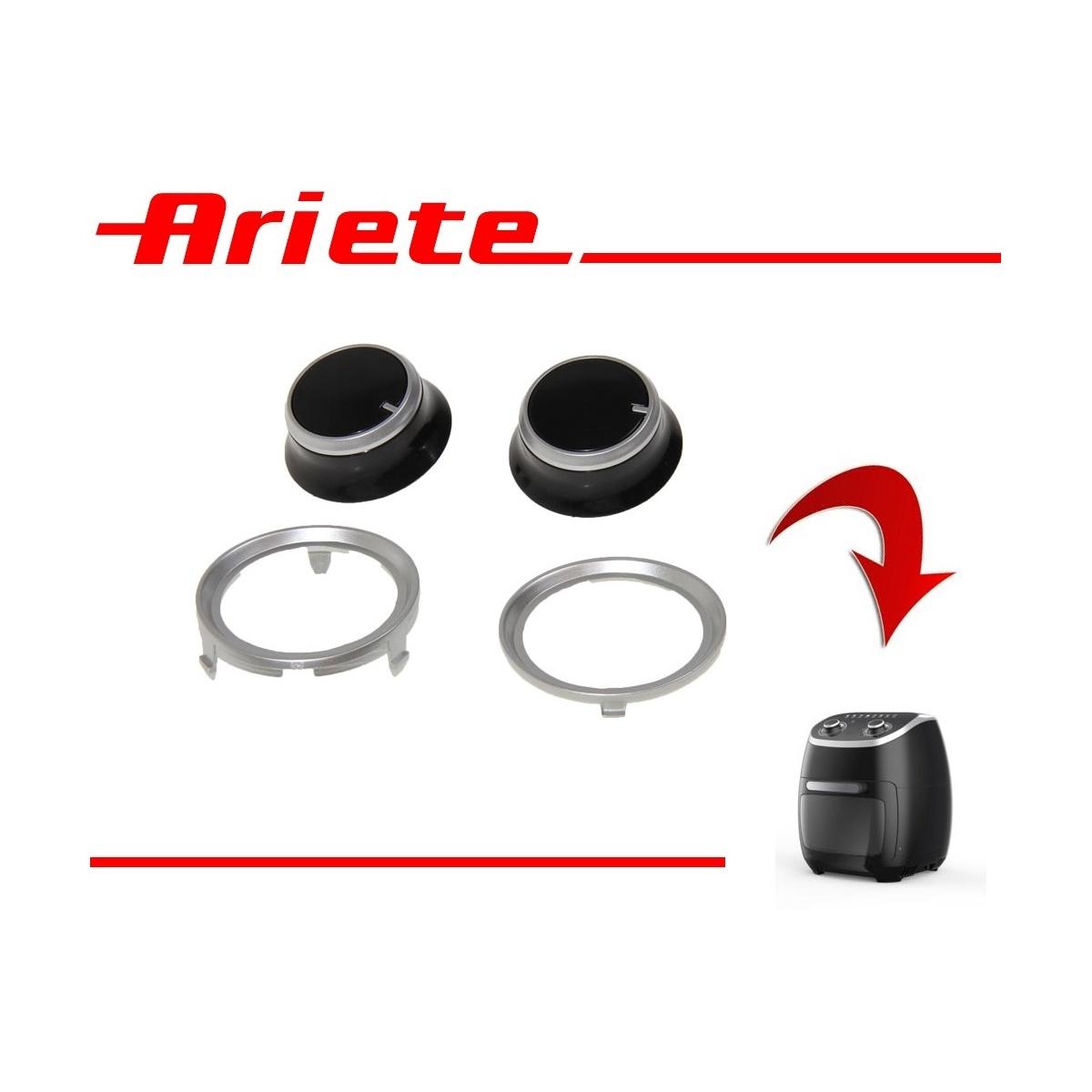 Kit manopole termostato/timer nero/silver ariete 4619 air fry