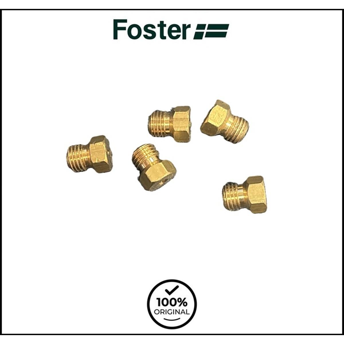 SET INIETTORI / UGELLI METANO (G20-20mbar) 5 FUOCHI TRIPLA CORONA ORIGINALI FOSTER
