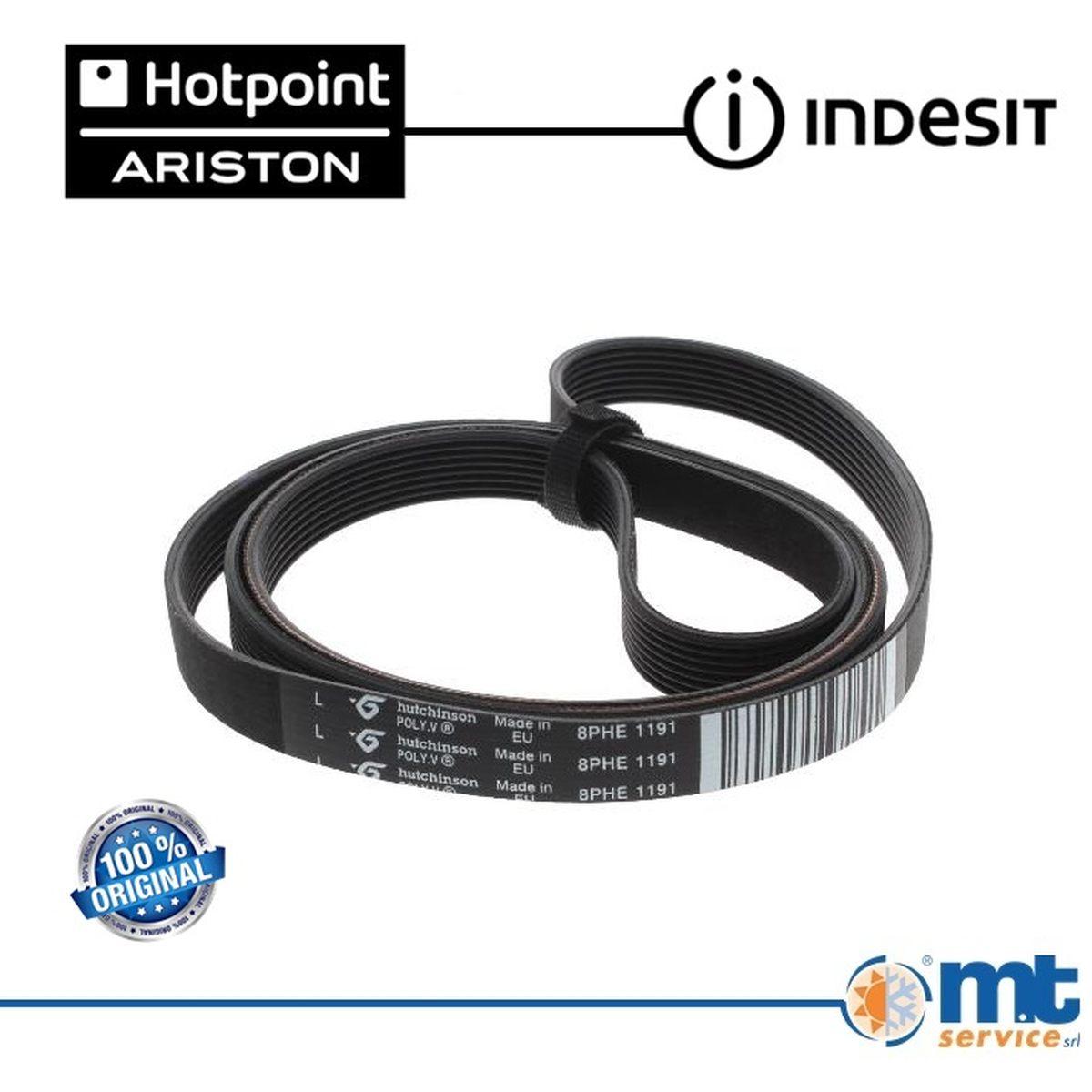 Cinghia rigata elastica lavatrice 1191 h8 originale ariston c00305069