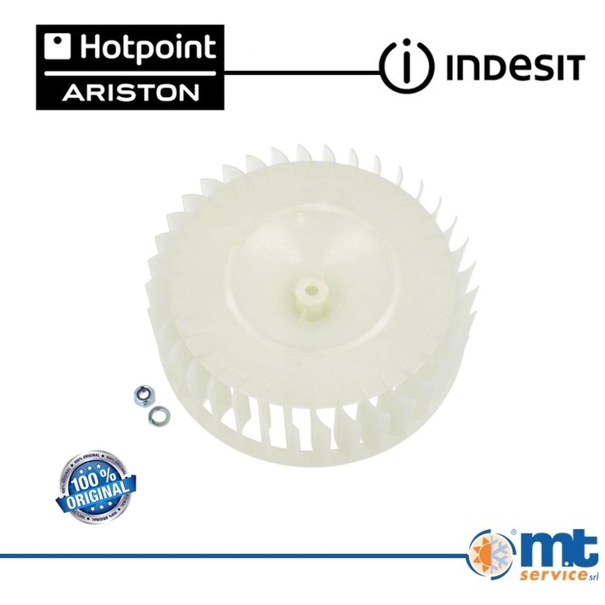 Kit ventola condenser + dado m6 per asciugatrice hotpoint ariston originale c00860600 j00533775