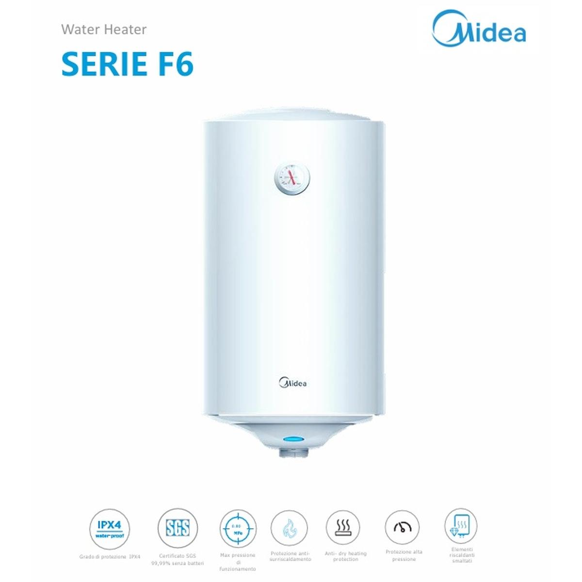 SCALDABAGNO ELETTRICO MIDEA 50lt 7 ANNI GARANZIA MOD. D50-15F6